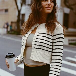 EUC OFFLINE by aerie striped cardigan sweater- medium
